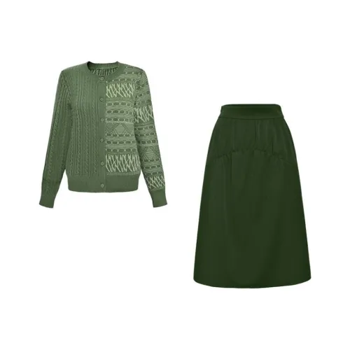 DIFFIE RIEGER Skirt Set Women's Sprout Green
