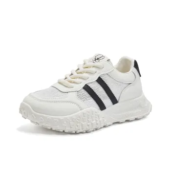 La Chapelle Slip Resistant, Abrasion Resistant, Breathable, Lightweight Low Top Casual Shoes Women's White Black