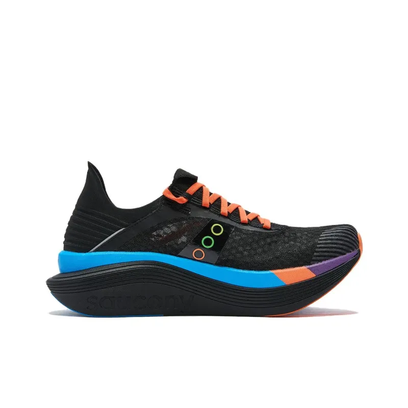 Saucony ENDORPHIN ELITE 2 Cushioning, Wear Resistant Low Top Running Shoes Unisex Black Orange FUTURE BLACK-1