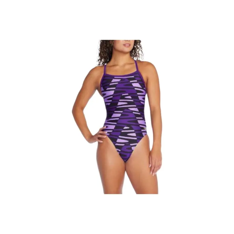 Speedo Disco Boom Flyback One piece Swimsuit Women's-9