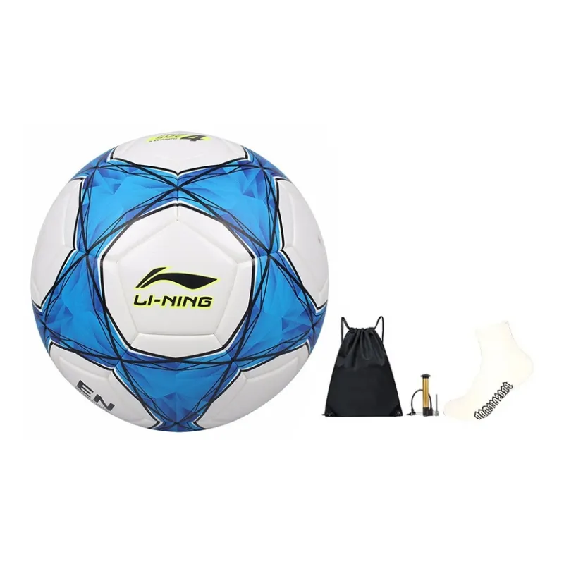 LiNing Size 4 Soccer TPU Seamless Thermal bonding Unisex Blue White-3