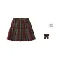 Hawthorn Tree Plaid Skirt with Bow Tie