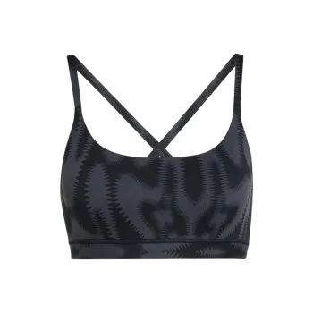 Adidas All Me Light-Support Printed Bra Sports Underwear Women's Carbon