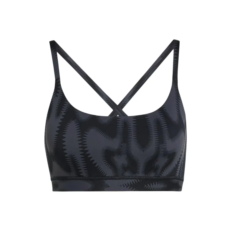 Adidas All Me Light-Support Printed Bra Sports Underwear Women's Carbon-0