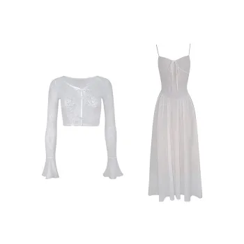 COVT Two Piece Skirt Sets Women's White