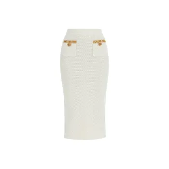 Self portrait Lurex Knitted Midi Skirt