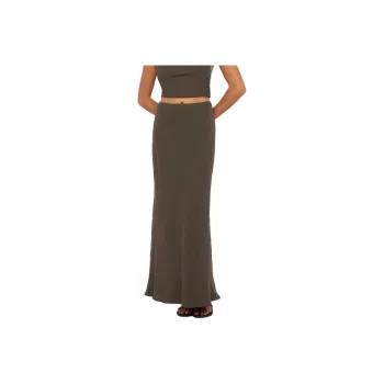 BEC+BRIDGE EVERLY MAXI SKIRT Casual Long Skirt Women's TWIG/Twig Color