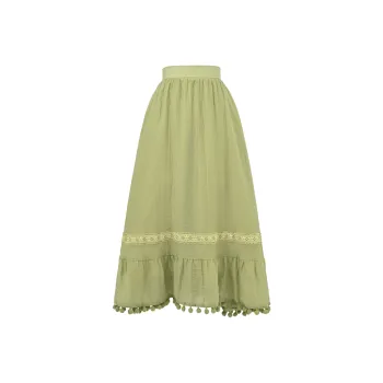 SNBL Casual Long Skirt Women's Green