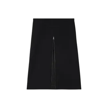 COURREGES Heritage Crepe texture Midi Skirt