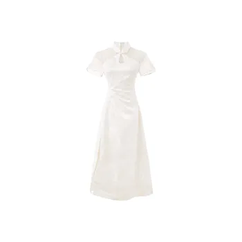 Blovelan Cheongsam Women's Crane Apricot; Dress