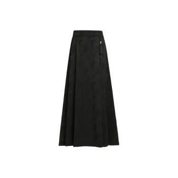 ZXZA Casual Long Skirts Women's Black
