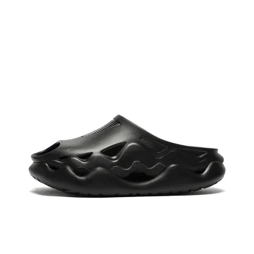 Cool Mamba Series Slip Resistant Massage Cushioning Slide Slippers Unisex wide Black