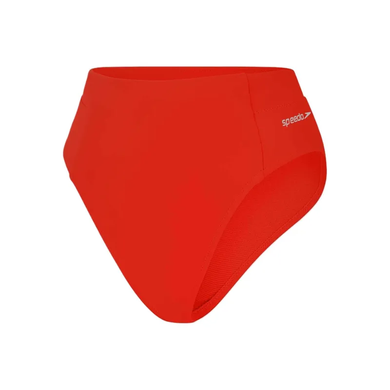 Speedo Solid Hi Waist Bottom Swimming Shorts Women's-0
