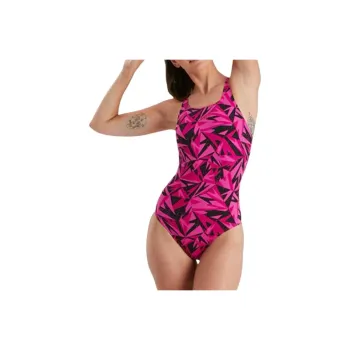 Speedo All Over Hyperboom One piece Swimsuit Women's Electric Red Pink