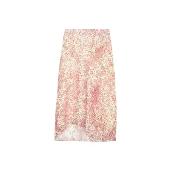ISABEL MARANT Lisanne Burnout Velvet Midi Skirt