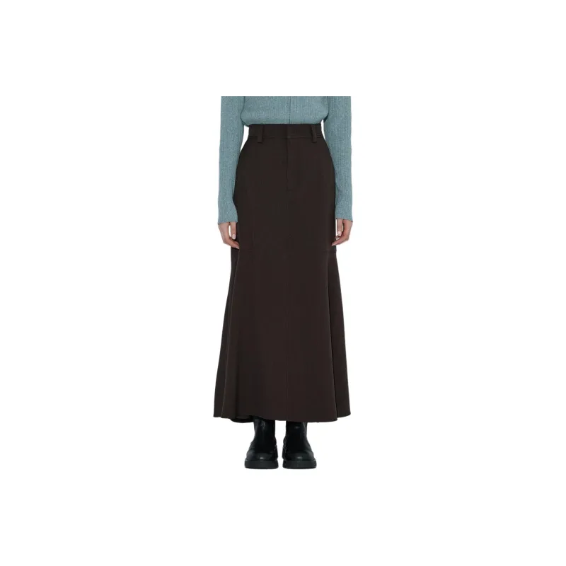 PUBLIC TOKYO FW24 Casual Long Skirt Women's Brown-0