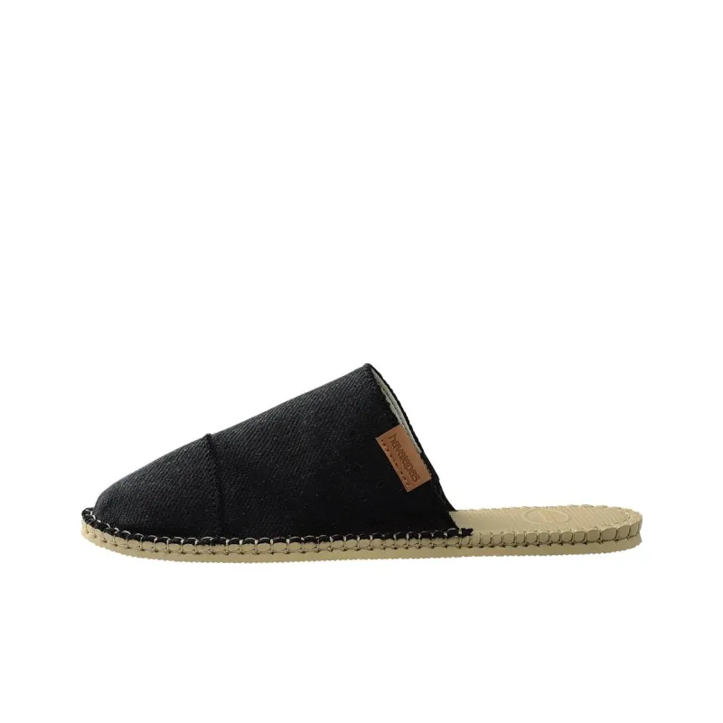 Havaianas Rubber Sole Abrasion Resistant Closed Toe Slippers Unisex Black-0