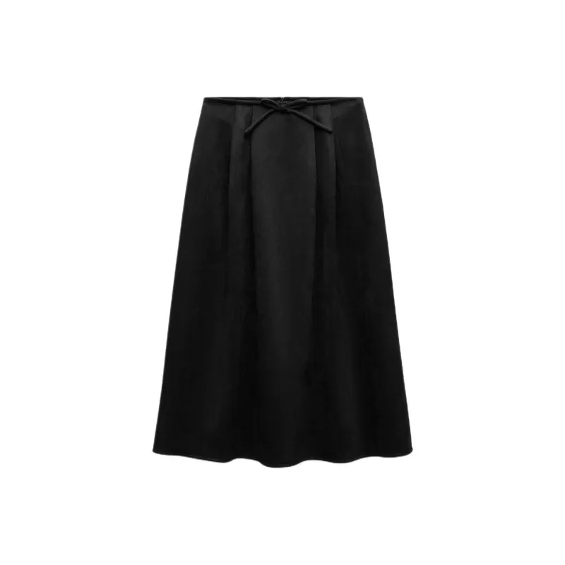 ZARA Casual Long Skirts Women's Black-0