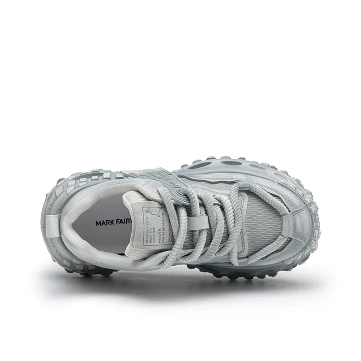 FAIRWHALE Slip Resistant And Breathable Low Top Chunky Sneakers Unisex Glacier Blue-2