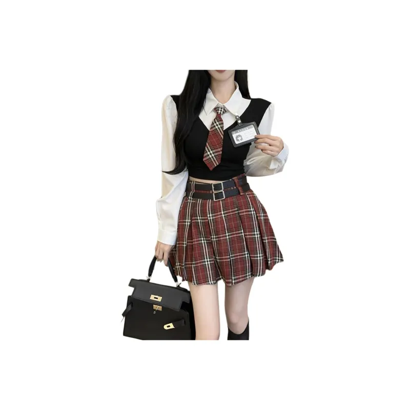 Mu Xiao Xin Two Piece Skirt Sets Women's-0