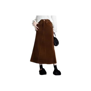 You Cow Me Pants Casual Long Skirt Women's Velvet Mist Brown