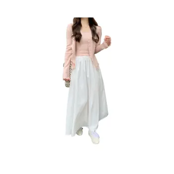 Flowers In Water Casual Long Skirt Women's