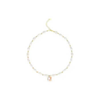 ONEKISS Gold Plated Copper, Freshwater Pearl Necklaces Women's