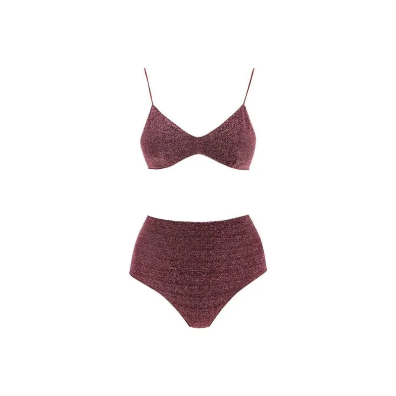 Oséree Lurex High Waist Bikini Set-0