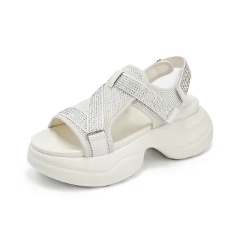 DAPHNE Beach Sandals Women's Silver/Ecru