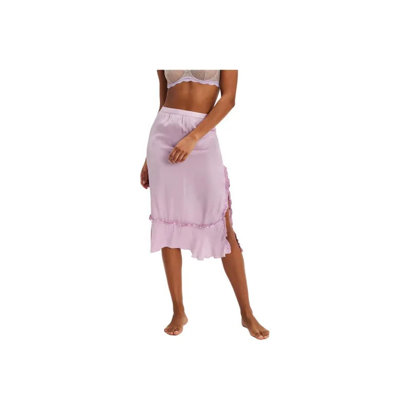 FREE PEOPLE Love Story Half Slip Casual Long Skirts Women's Plum Blossom Multicolor-0