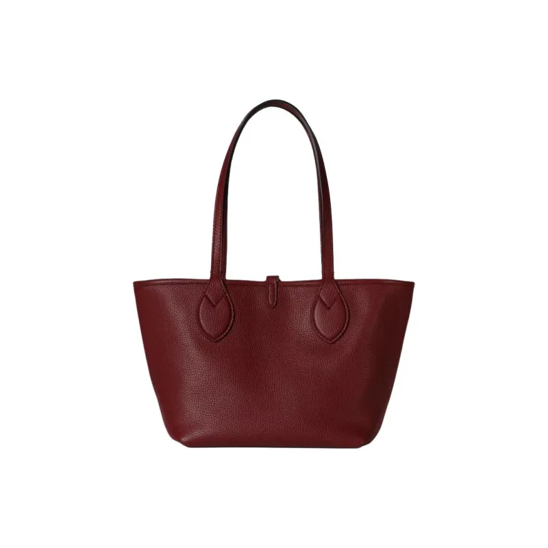 GUCCI Grain Leather With GG Canvas Tote Bag, Shopping Bag, One Shoulder Bag, Shoulder Bag Small Size Women's Umber Red-4