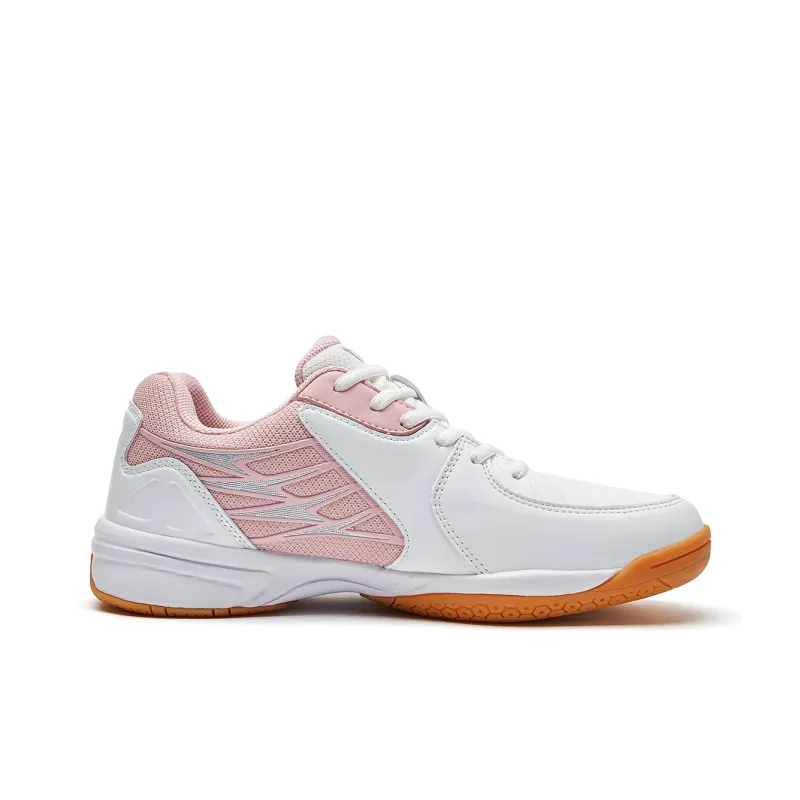 VOIT Cushioning, Breathable, Supportive Low Top Badminton Shoes Unisex Pink White-1