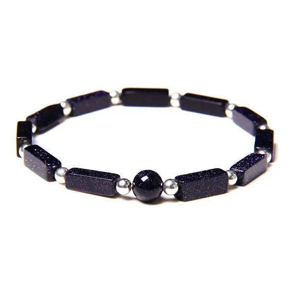 BYG Artificial Blue Sandstone Bracelets Unisex-0