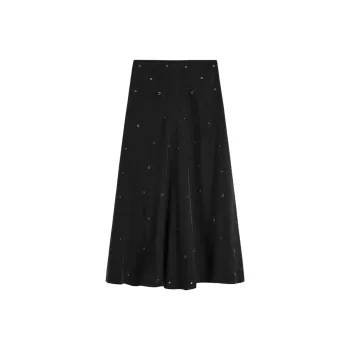 Massimo Dutti Casual Long Skirt Women's Black