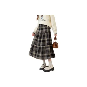 Tonlion Casual Long Skirts Women's Navy Blue
