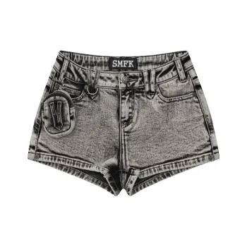 SMFK Denim Shorts Women's Concrete Gray