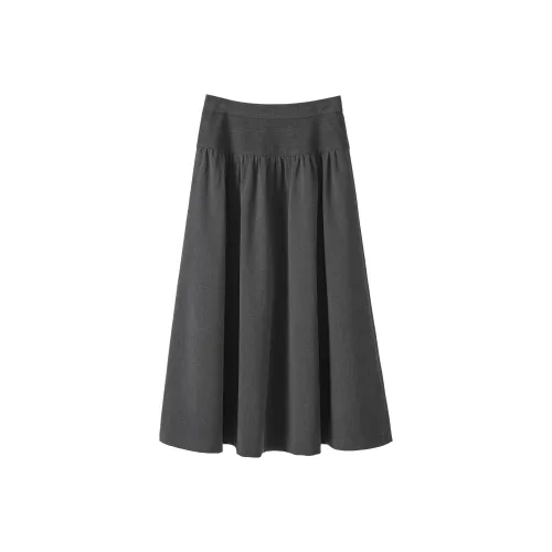 Fstudio Casual Long Skirts Women's Dark Gray