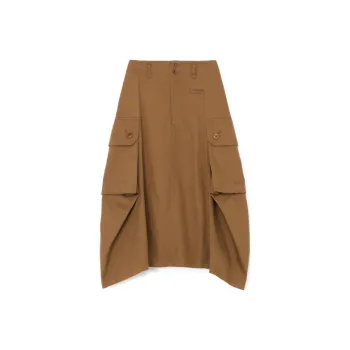 Yohji Yamamoto Casual Long Skirt Women's Brown