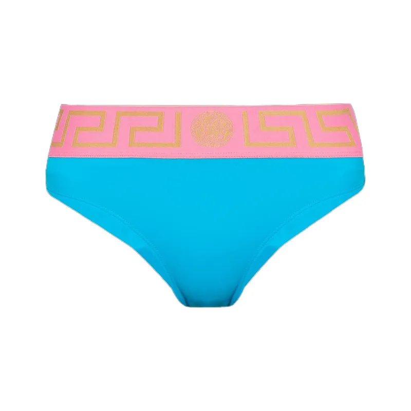 VERSACE Greca Printed Waistband Bikini Bottoms-0