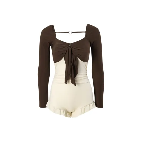 CHARM PICK One-piece Swimsuit Women's Coffee