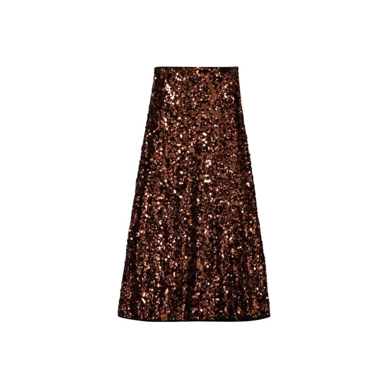 GANNI Sequin Embellished Maxi Skirt-0