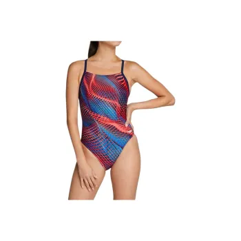 Speedo One piece Swimsuit Women's Blue Red