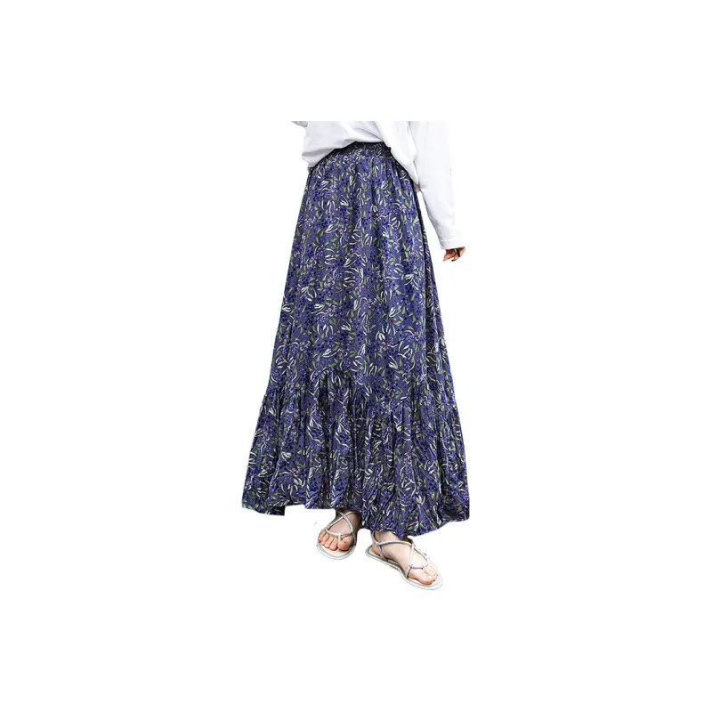 Cypress House Casual Long Skirt Women's Gray Purple-0