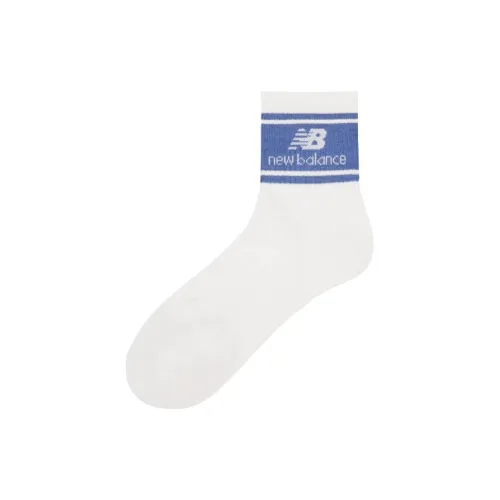 New Balance Ankle Socks Unisex 1 Pack White Blue
