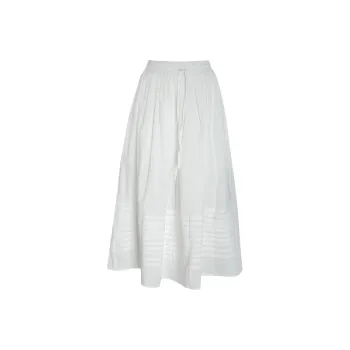 Little Pull Casual Long Skirts Women's White