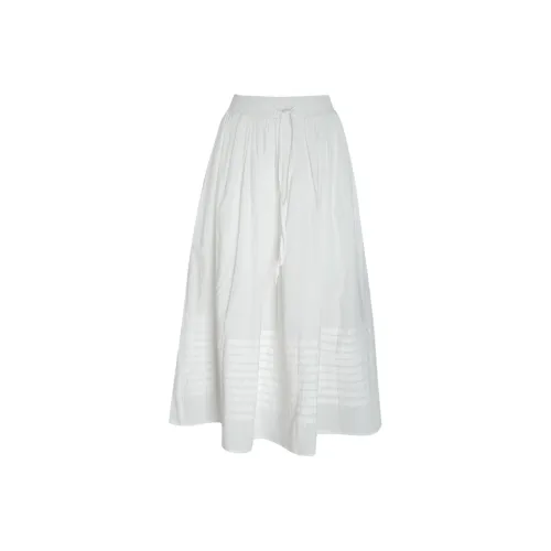 Little Pull Casual Long Skirts Women's White