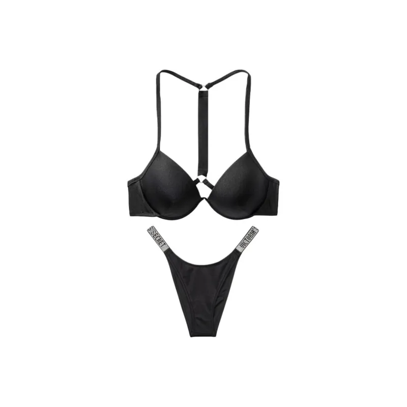 Victoria's Secret Swimsuit Set Women's Black-0