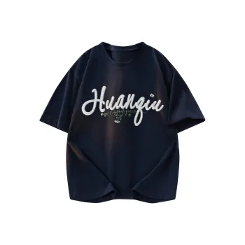 HUANQIU T Shirt Unisex Navy Blue