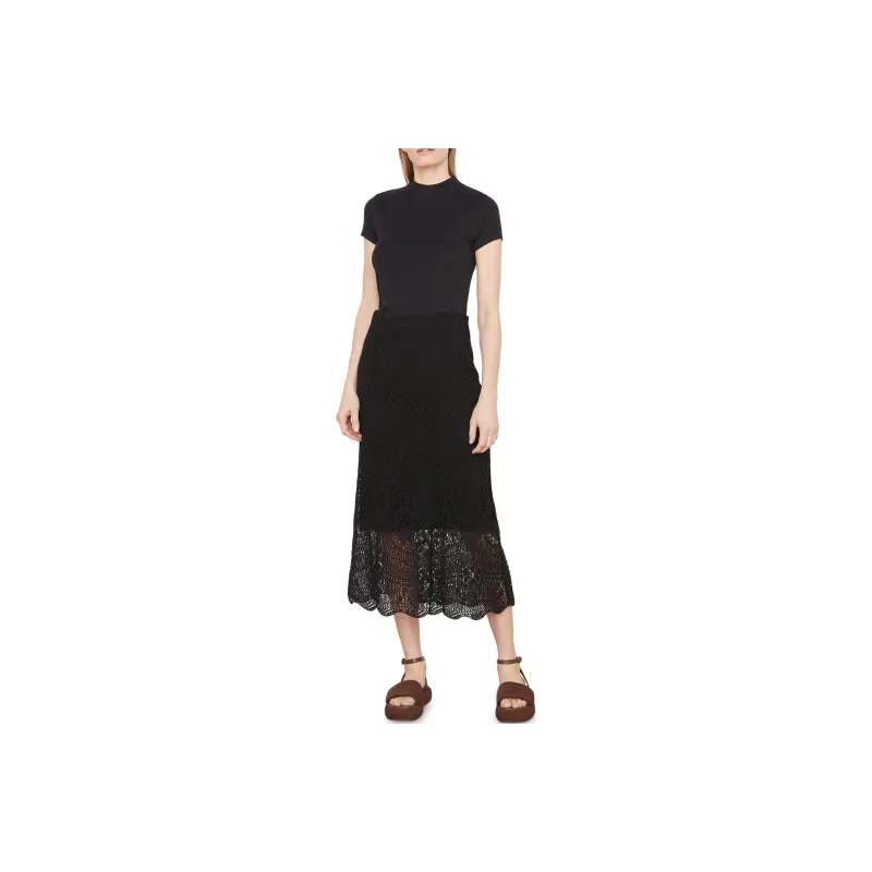 VINCE Casual Long Skirts Women's Black-0