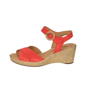 Gabor One Strap Sandals 7cm Women's Orange Red